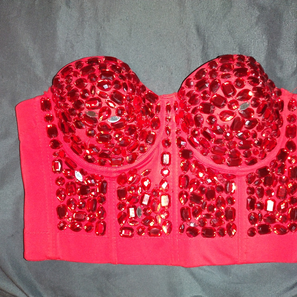 Sparkling Red Gem Bustier